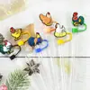 Venta directa del fabricante: Tapas Decorativas Personalizadas para Popotes para Gallos, Gallinas y Pollitos Mascotas, Tapas Desmontables de Goma Suave Universales de 10 mm para Popotes