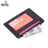Cartera de monedas de moda Amazon al por mayor Europea y Americana tarjeta antirrobo cepillado rfid ultradelgada en stock conjunto de tarjetas de autobús de moda