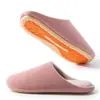 Nuevas Zapatillas Silenciosas para Mujer Interior Hogar Confinamiento Antideslizantes Cuatro Estaciones Piso de Madera Suela Suave Zapatillas de Algodón Otoño e Invierno