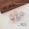 Accesorios para decoración de uñas de pedrería rosa sin base, populares en línea, bola de pedrería rosa milenio de ocho caras de alta gama para decoración de uñas