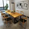 Conjunto de mesa e cadeira de biblioteca madeira maciça mesa de escritório simples e elegante mesa de conferência para 6 pessoas mesa de computador mesa de leitura