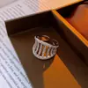 Estilo Minimalista Anillo Geométrico de Circonita Ins Anillo para Dedo Índice de Gama Alta Nicho Joyería Versátil Simple de Moda para Mujeres