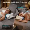 Almohada de espuma viscoelástica Amazon transfronteriza, almohada de soporte cervical en forma de cuerno, promueve el sueño, previene el colapso del núcleo de la almohada, almohada viscoelástica de rebote lento