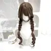 [Peinado Trenzado Semirecogido] Peluca para Mujer, Estilo Lolita Dulce, Cabello Largo Rizado 80 cm, Estilo de Pieza Completa Atada a Mano