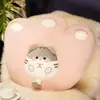 Pelúcia Coelho Carto Série Casa Almofada de Pelúcia Patas de Urso Almofada de Escritório Almofada de Sofá Boneca Fofa de Garra de Gato