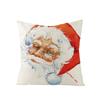 Funda de Almohada Navideña Nórdica Estampada Poliéster Dibujos Animados Papá Noel Oficina Sofá Funda para Cojín Transfronterizo Hogar