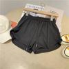 Shorts Esportivos Casuais de Textura Torcida Feminino Verão Cintura Alta Emagrecimento Perna Longa Versátil Rosa Cintura Solta Hot Pants