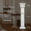Columna Romana Francesa PU Yeso Relieve Pared de Fondo Columna Plana Columna Vertical Columna Cuadrada Lujo Ligero Villa Arco Arco Redondo Columna de Yeso