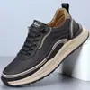 Zapatos de hombre transfronterizos, nuevos zapatos de cuero de otoño e invierno, transpirables, ligeros, sin cordones, zapatos casuales deportivos de moda para estudiantes