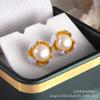 Nuevos Pendientes de Perlas Naturales, Florales Elegantes, Pendientes Versátiles, Pendientes de Plata Esterlina Frescos y Lindos, Joyería Elegante Popular