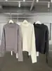 Suéter de Lana Pura para Mujer de Cuello Alto con Tres Botones, Estilo Holgado y Casual, Suéter Básico de Manga Larga Talla Grande, Nuevo Modelo Otoño e Invierno