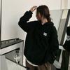 20263315 # Foto Oficial, Precio Real: Sudadera Gruesa con Forro de Felpa para Mujer, 250g, Nuevo Estilo Otoño e Invierno, Chaqueta con Capucha de Corte Holgado
