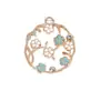 Brincos de Flor Colorida com Recortes em Diamante, Brincos Florais Azuis e Brancos, Pingentes de Franja, Acessórios de Joias Pingentes Estilo Chinês com Fio