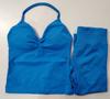 Conjunto Df de Pantalones Largos y Chaleco Más Vendidos de Amazon, Chaleco Deportivo de Cuello Halter de Nailon Mate de Alta Elasticidad Ultrafino