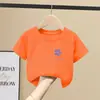 Camiseta de Manga Curta para Meninas 2026 Nova Popular de Verão Algodão Puro Respirável e Muito Bonita Blusa para Meninas Estilosa Camisa de Manga Meia