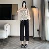 Calça Harem Yamamoto de Nove Pontos para Mulheres, Tamanho Grande, Cintura Alta, Secagem Rápida, Calça Fina de Seda de Gelo, Emagrecedora, Estilo Japonês e Coreano, Estilo Casual
