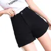 Shorts de Mezclilla Blancos para Mujer Verano 2026 Nuevos de Cintura Alta Línea A Sueltos Pierna Ancha Tallas Grandes Adelgazantes Hot Pants