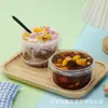 Ventas Directas de Fábrica Caja de Embalaje Desechable de 400 ml Tazón para Polvo de Hielo Embalaje para Fruta Cortada y Barro de Cristal Tazón de Embalaje