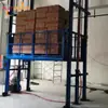 Elevador de Carga para Almacén, Elevador de Carga Hidráulico Eléctrico, Elevador de Carga Industrial Guiado por Rieles, Plataforma Elevadora Fija en el Segundo Piso de la Fábrica