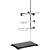 Soporte de Hierro Estante de Laboratorio Soporte Fijo para Experimento Químico Soporte de Hierro Juego Completo de Aro de Hierro Pinza para Matraz Equipo Experimental