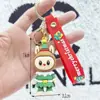 Llavero de Navidad Labubu de Dibujos Animados Transfronterizo Material de PVC Lindo Colgante de Coche y Bolsa Labubu Pequeño Regalo