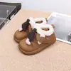 Nuevos Zapatos de Algodón Estilo Coreano para Niños, Superficie de Cuero, Zapatos Calientes para Niños y Niñas, Zapatos de Bebé 5197