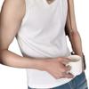 Comercio Exterior Diseño Nicho Transfronterizo Chaleco de Cuello Asimétrico para Hombre Verano 2025 Nuevo Top Blanco Chaleco Básico