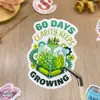 50 adesivos motivacionais anti-álcool em estilo cartoon com citações em inglês para decorar malas, capas de celular, skates e garrafas de água, adesivos à prova d'água