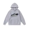 Trampa de Comercio Exterior Transfronterizo Sudadera con Capucha Casual Holgada Diseño de Estampado de Letras Degradado Arcoíris Clásico Trapstar
