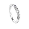 Anillos de Pareja con Ramas Entrelazadas, Plata Pura 999, Estilo de Gama Alta de Nicho, Estilo Ins de Lujo Ligero, Anillos Románticos de Plata Pura