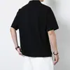 Camisa Polo Nova Estilo Verão 2025 Camiseta Masculina de Manga Curta Moda Tendência Versátil Solta Gola Lapela Camiseta de Meia Manga