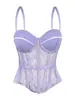 Bestseller transfronterizo sujetador de lunares y espina de pescado camisola sencilla de alta gama top bustier ajustado ropa exterior sexy