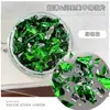 Fragmentos de Papel Dourado para Nail Art Joias Popular Transfronteiriça Vermelho Azul Verde Flor Dourada Laser Dourado e Prateado Material de Lantejoula Folha Atacado