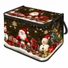 Suministro exclusivo transfronterizo de cajas de almacenamiento plegables navideñas, cajas de almacenamiento de gran capacidad de Papá Noel, cajas organizadoras de ropa al por mayor