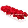 Vaso retangular longo de acrílico transparente para decoração de casa ou mesa de casamento, caixa de exposição de decoração floral retangular