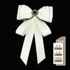 Accesorios de pajarita para mujer, estilo japonés de alta gama, dulce, preppy, retro, lazo de cinta negra, cuello de camisa, joyería floral