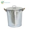 Bote de Basura de Hierro Galvanizado Transfronterizo, Moderno Creativo para el Hogar, Necesidades Diarias para el Hogar, Cuerda de Cáñamo, Bote de Basura Grande con Tapa