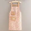 Delantal de lona estilo coreano, transpirable y duradero, adecuado para uso en la cocina, delantal lindo para mujeres, adecuado para servicio de comedor, ropa de trabajo, florería y repostería