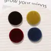 Otoño e Invierno Tela de Alta Gama Terciopelo Botón Redondo Parche DIY Accesorios para Sombreros y Tocados Materiales para Accesorios