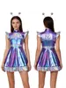 Traje Cosplay de Robô de Inteligência Artificial Halloween Transfronteiriço Vestido que Muda de Cor Traje de Role-Playing de Natal