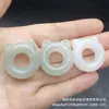 Colgante de Joyería para Orejas de Jade Verde Natural de Tianshan de Xinjiang, Colgante de Jade Lindo con Forma de Gato para Niñas, En Stock
