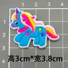 Desenho Animado PVC Cola Macia Arco-Íris Unicórnio DIY Capa de Celular Acessórios para Penteado Sapatos com Furos Fivela de Sapato Acessórios de Decoração Patche