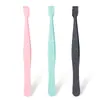 Pinzas de Acero Inoxidable con Punta Plana Antiadherentes para Pestañas Inferiores, Disponibles, Adecuadas para Principiantes en Extensiones de Pestañas y Pestañas Postizas