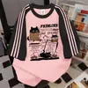 Camiseta de Manga Corta con Diseño Creativo, Mangas Raglán, Parche de Tres Rayas, Estilo Verano 2025, Estilo Pareja, Estilo Universitario, Top para Mujer