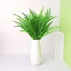 Flores Artificiales de Amazon Transfronterizas, Hojas de Hierba Persa de Siete Ramas, Helechos de Boston, Plantas de Interior y Exterior