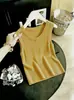 Camisola Chaleco de Seda Helada de Verano 2026 para Mujer Sin Mangas Capa Interior Camisa Base Top de Punto Holgado
