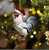 Nuevo producto transfronterizo: Colgante Plano Acrílico 2D para Coche, Colgante Decoración Árbol de Navidad, Decoración del Hogar