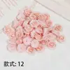 Flor Artificial Rosa Color Caramelo Accesorios de Resina Materiales Hechos a Mano para Bricolaje Camelia Flor Perforada Accesorios con Cuentas