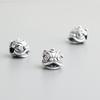 Cuentas espaciadoras de león de plata pura S999, material para pulsera de cuerda trenzada con cuentas, DIY hecho a mano, cuentas sueltas de León Danzante de Plata Dura 3D, accesorios