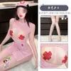 Lencería Sexy Cosplay de Enfermera de Corazón Puro Juego de Rol Caliente Abertura Lateral Pijamas Apasionados Sin Quitarse Tallas Grandes Dropshipping